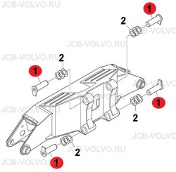 Палец крепления к раме 123-00448A DOOSAN SOLAR 210W-V